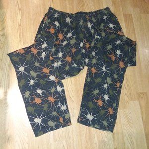 KingSize Spider Print Pants Size Large Tall - Spooky Halloween